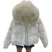 girl Girl Girl Korean Dongdaemun White Duck Large Fur Collar Down Jacket For Women Short Style 2025 New Thick Loose Coat Warm_ecoleips.com