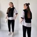 Women's Clothing Autumn New Contrast Striped Strappy Short Sleeved Tops Casual Trousers Suits Women's Clothing_ecoleips.com
