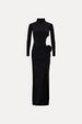Verve 2025 Sexy Hot Girl Women's Hollow Out Socialite Evening Elegant Three-Dimensional Floral High Neck Dress_ecoleips.com