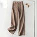 Moose Linen Straight Pants Women's New Semi-elastic High Waist Slim Casual Pants Cotton And Linen Wide Leg Pants_ecoleips.com