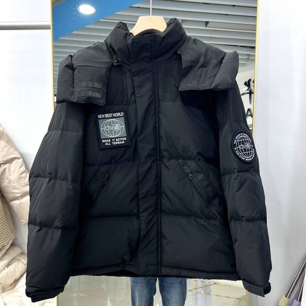 "Oversized Women's Workwear Puffer Jacket - Short Cropped Down Coat With Hood, Unisex Streetwear Style (M-L, 5 Colors)"_ecoleips.com