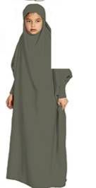 Women's Clothing Women's Long Hooded Dress Style Solid Color Modest Abaya Dress Loose Muslim Fashion Robe Children's Wear Polyester_ecoleips.com