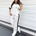 Women's Color Block Shorts Set - Summer Print Loose Fit Two-Piece Outfit_ecoleips.com