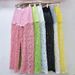 Pink Lace Splicing Heavy Hot Diamond Wide Leg Pants For Women High Waist Slim Drape High End Straight Casual Pants_ecoleips.com