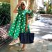 Women's Clothing New Style Daisy Flower Print Short Sleeve Swing Dress_ecoleips.com