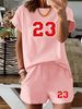 Women’s 2 Piece Outfit Set – Oversized Graphic T-Shirt And Biker Shorts Matching Set, Casual Summer Lounge Tracksuit For Daily Wear-317_ecoleips.com