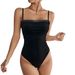 Voya Women's New Slim And Sexy Camisole Jumpsuit Summer Black Lace Patchwork Beautiful Back And Crotch Bottom, Inner Vest_ecoleips.com