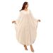2025 New Cross-Border Middle Eastern Arab Women's Long-Sleeve Pleated Bat-Sleeve Round-Neck Robe Dress_ecoleips.com
