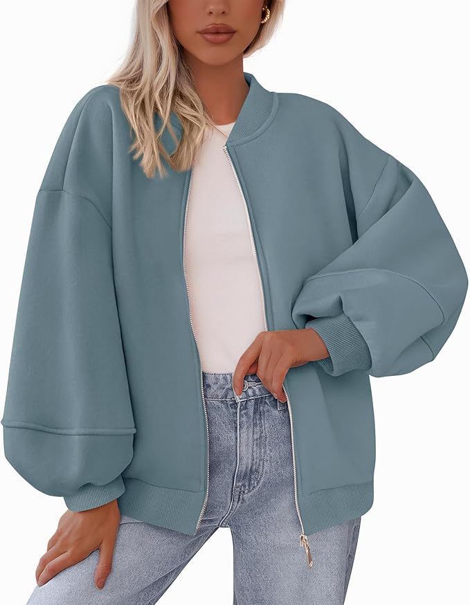 Stylish Women's Zip-Up Bomber Jacket – Lightweight Fall & Winter Sporty Coat With Loose Fit, Breathable Polyester, And Multiple Colors_ecoleips.com