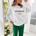 "Women's 250GSM Fleece Letter-Printed Sweatshirt & Jogger Set - Casual Style, Soft Polyester, Loose Fit, Long Sleeve Two-Piece Outfit"_ecoleips.com