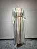 Women’s Clothing Muslim women's hot diamond luxury dress suit shiny silk satin three piece dress_ecoleips.com
