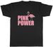 Women's T-Shirts Pink Flamingo Bird Girl Power Mens T-Shirt Tee Gift Top_ecoleips.com