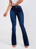 Women's Clothing High Waist Slim Elastic Flared Jeans Ladies Trousers_ecoleips.com