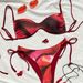 Women's Clothing Leopard Print Lace-Up Swimsuit Bikini Set Three-Piece Sexy Swimwear For Hot Spring Beach_ecoleips.com