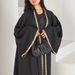 Spring And Summer Beautiful Loose Border Cardigan Abaya_ecoleips.com