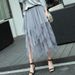 Spring And Autumn New Irregular Patchwork Puffy Mesh High Waist Tulle Fairy Skirt Trend_ecoleips.com
