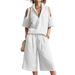 Women's Summer Two Piece Set Short Sleeve Shirt And Loose Pants Cross Border Style Bestseller 2026_ecoleips.com