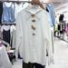 Women's European Style Long Sleeve Shirt Heavy Metal Button Design Loose Fit Versatile Fashionable Top for Spring Autumn_ecoleips.com