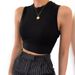 Women's Backless Crisscross Strap Bow Top Sleeveless Pullover round Neck Sweet Style for Winter 2024_ecoleips.com