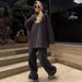 Casual European And American Fleece Women's Suit Loose Long-sleeved Hooded Sweater Elastic Wide-leg Pants Two-piece Set For Women_ecoleips.com