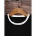 2025 Summer Black White Contrasting Color Match Casual Slimming Women's T-shirt Simple And Versatile Top_ecoleips.com