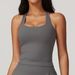 Women's Clothing Brushed I Shaped Beautiful Back Sports Vest Women's Tight Quick Drying Casual Running Fitness Top Yoga Clothes_ecoleips.com
