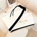 Gold Line Letter Print Top And Tie Waist Pants Set Short Sleeve Spring/Autumn Style Women's Fashion Outfit_ecoleips.com