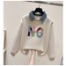Casual Oversized Two-Piece Top With Vintage Blue Wide-Leg Jeans – Comfortable & Stylish Outfit Set_ecoleips.com