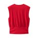 Women's Clothing Classic Pleated Shoulder Top American Style Fashionable Summer Polyester Cotton Tee_ecoleips.com