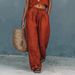 New European American Cross-border Foreign Trade Women's 2-piece Set: Sleeveless Camisole And Wide-leg Long Pants_ecoleips.com