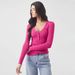 's 2025 New High-end Ribbed V-neck Buttoned Slim-fit Long-sleeve T-shirt For Commuting And Casual Wear_ecoleips.com