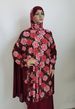 Fashion New Plus Size Printed Fabric Women's Robe Floral Set Ethnic Style Dress_ecoleips.com