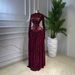 New Arrival Women's Slimming Long Dress round Neck Long Sleeve Printed Fashionable European And American Style_ecoleips.com