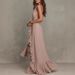 2026 European And American Independent Site Cross-Border Vacation Bohemian Striped Ruffe Backess Dress New_ecoleips.com