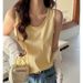 Trendy Girl Closet Spring And Summer Versatile Loose Lazy Style Base Wearable Small Camisole Vest Women's Inner Layer Cover-Up Sleeveless_ecoleips.com