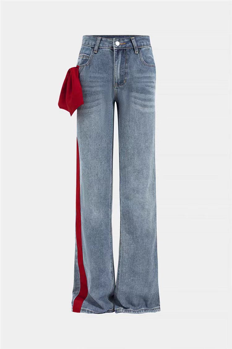 K Women's New Fashion Style Versatile Slim Fit Casual Jeans Pants_ecoleips.com
