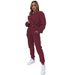Cross-Border European American Autumn And Winter Solid Color Round Neck Pullover Pants Women's Fashion Casual Long_ecoleips.com