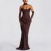 2025 New European American Cross-Border Foreign Trade Women's Dress With Elegant Fashionable Ribbon And Pleats_ecoleips.com