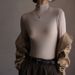 Women's High Neck Long Sleeve Slim Fit Modal Base Layer Top Fashionable T-Shirt For Autumn Versatile Basic Fashion Clothing_ecoleips.com