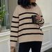 Women's Clothing 2025 Autumn And Winter Casual Striped Woolen Long-sleeved Top Sweater_ecoleips.com