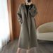 Women's Clothing Autumn And Winter Women's Woolen Coat Mid Length Korean Style Large Size Woolen Coat Loose And Slim Petite Woolen Coat_ecoleips.com