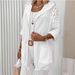 Women's Casual Versatile Jacket Mid-Length Zipper Top Hollowed Out Breathable Loose Fit Slimming_ecoleips.com