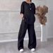 Summer Women's 2 Piece Set Cotton Linen Shirt And Loose Pants High Waist Plus Size New Arrival_ecoleips.com