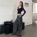 Minghai American Style Washed Leopard Print Jeans Women, Loose Slimming Floor-Length Pants, New Casual Long Trousers For_ecoleips.com