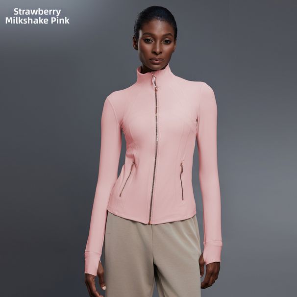 Women's Performance Long Sleeve Yoga Jacket – Moisture-Wicking Stretch Outerwear For Cycling & Running (7 Premium Colors, Gold/Silver)_ecoleips.com