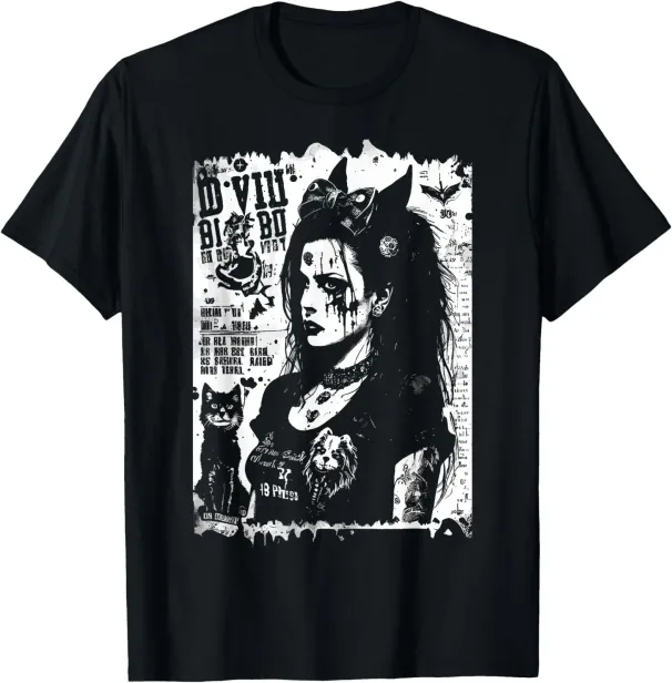 Women's T-Shirts 80's Punk Trad Goth Photocopy Fanzine Flyer Art Version 3 T-Shirt_ecoleips.com