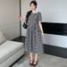 Summer New Korean Fashion Lace Collar Plaid Maternity Dress_ecoleips.com