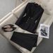 Women's Clothing Women's Suit Sets - Professional Blazer & Pants Outfit For Office, Interview, Host | Stretch Polyester | Black/White/Pink_ecoleips.com