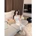 Aria Basics Aria Basics Ice Silk Strap Nightgown Sleepwear Sexy European And American Style High-End Goddess Princess Home Wear New Model_ecoleips.com