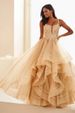 Women's Clothing Ethereal Strapless Ball Gown For Vocal Auditions & Garden Soirées – Tiered Tulle Dress With Floral Lace Appliqués (XS-XXXL)_ecoleips.com
